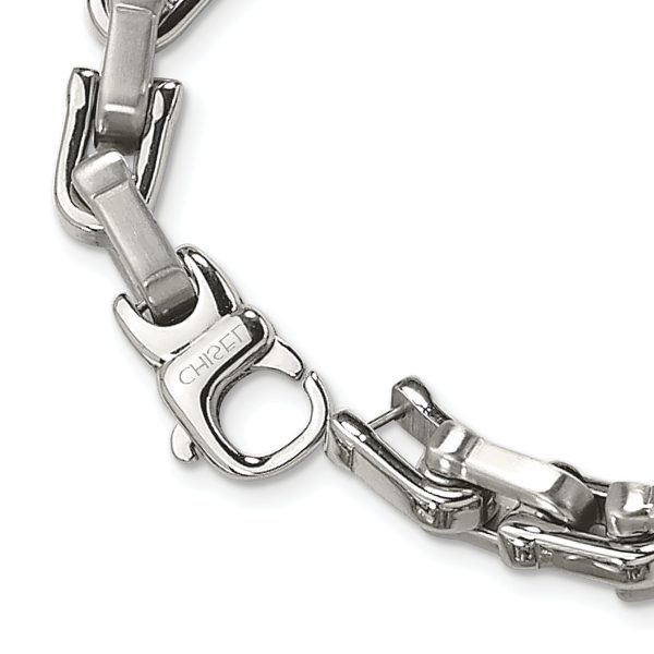 Stainless Steel Brushed and Polished 24in Necklace - Image 3