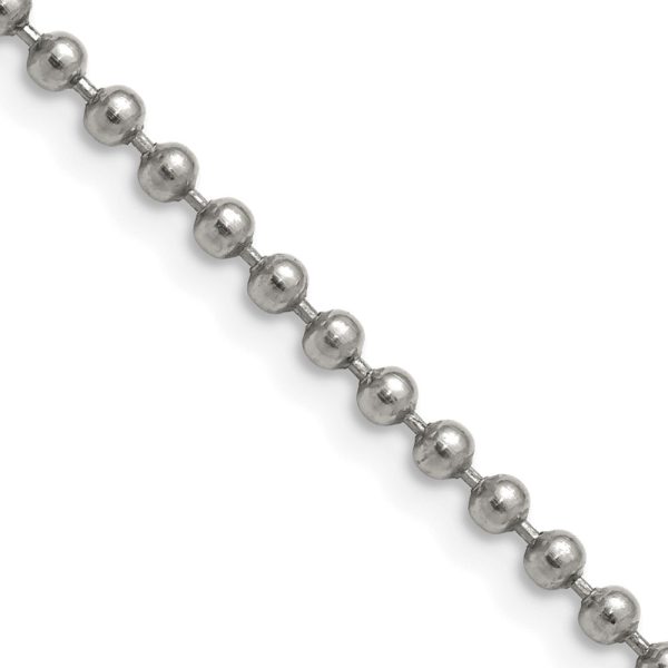 Stainless Steel Polished 3mm 24in Ball Chain