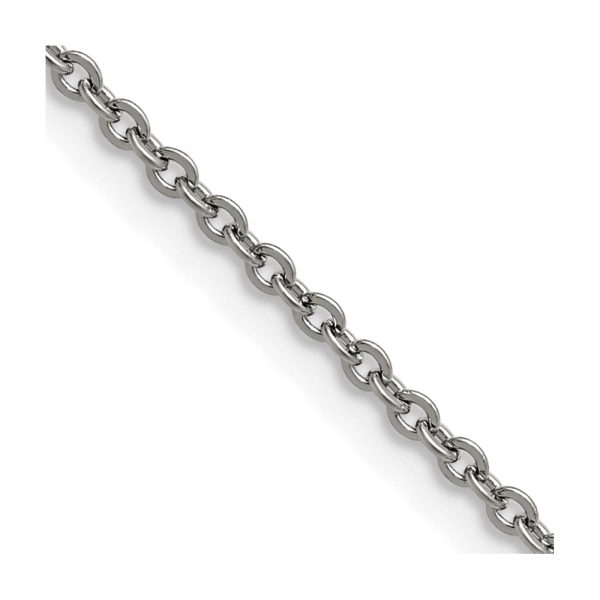 Stainless Steel Polished 2.3mm 22in Cable Chain