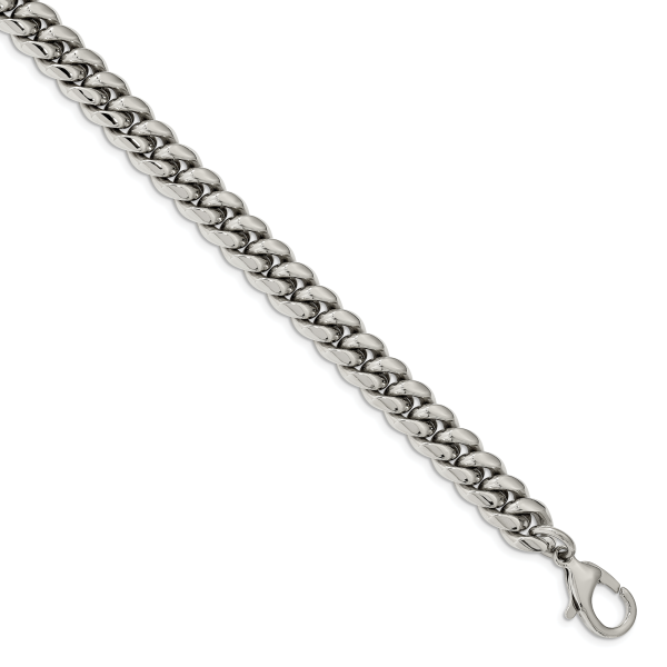 Stainless Steel Polished 24in Curb Chain Necklace - Image 2