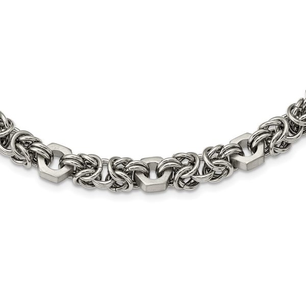 Stainless Steel Brushed and Polished 24in Necklace