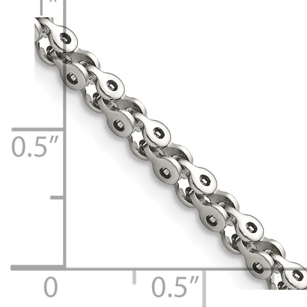 Stainless Steel Polished Fancy Link 18in Chain - Image 3