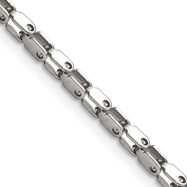 Stainless Steel Polished Fancy Link 24in Chain