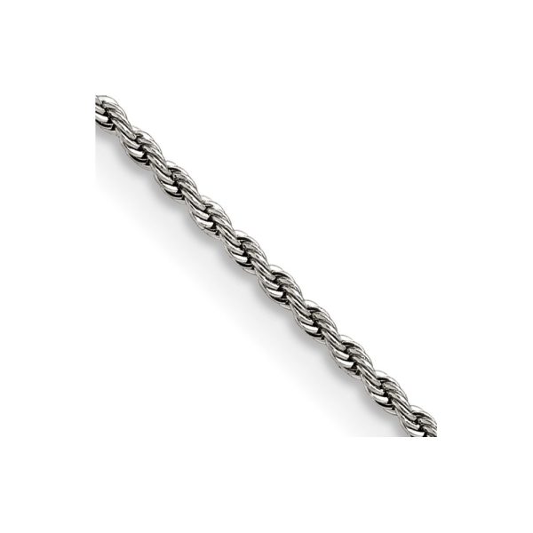 Stainless Steel Polished 1.5mm 22in Rope Chain