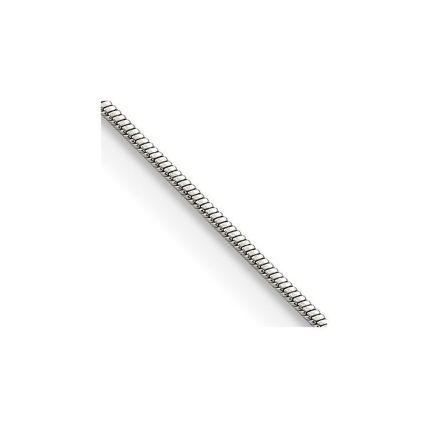 Stainless Steel Polished 1.2mm Square Snake 18in Chain