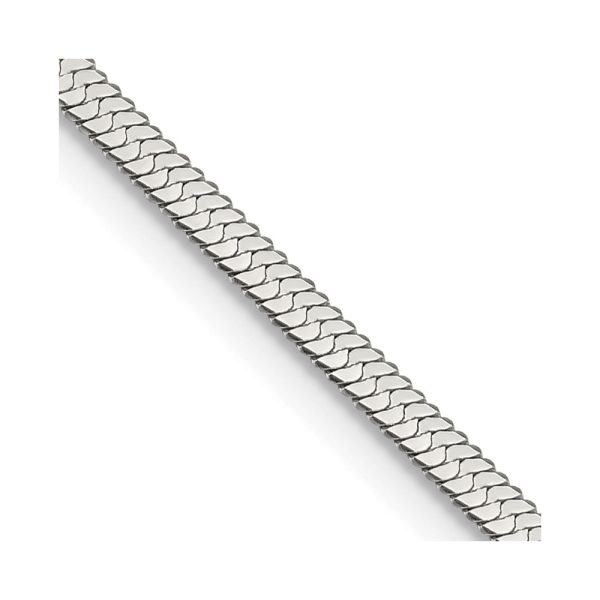 Stainless Steel Polished 3.4mm 24in Herringbone Chain