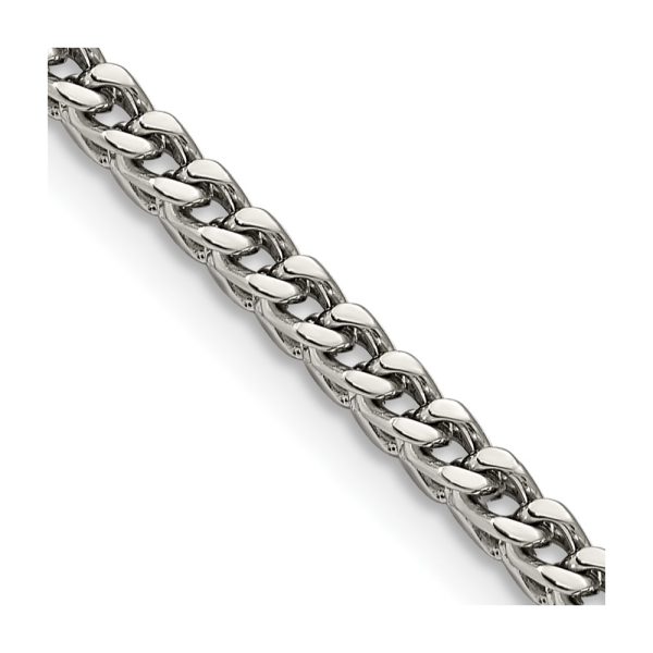 Stainless Steel Polished 4mm 22in Franco Chain