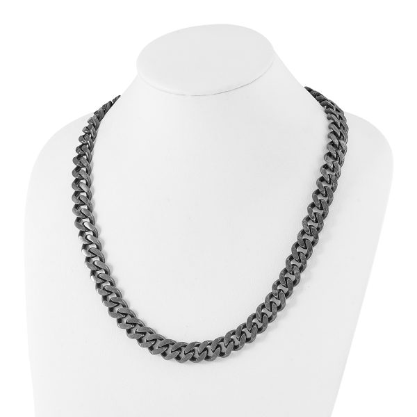 Stainless Steel Oxidized 13.75mm 24in Curb Chain - Image 3