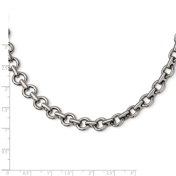 Stainless Steel Polished Circle Link 20in Necklace - Image 3