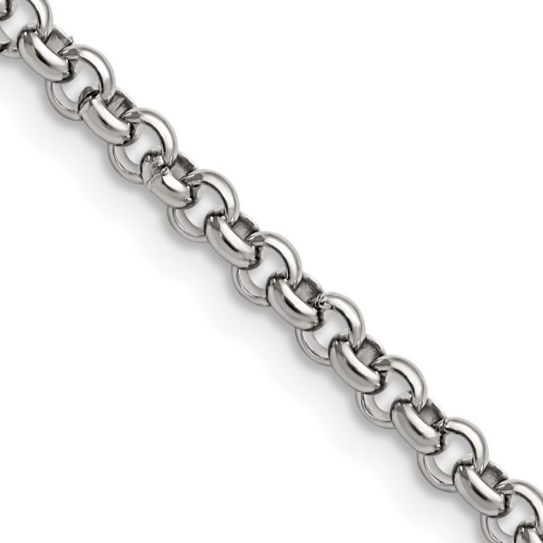 Stainless Steel Polished 3.9mm 18in Rolo Chain