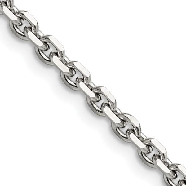 Stainless Steel Polished 4.3mm 22in Cable Chain