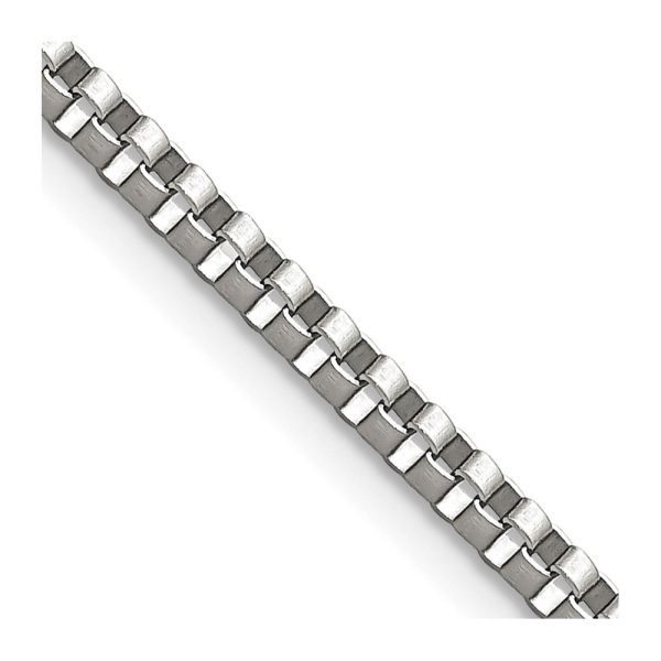 Stainless Steel Polished 2.4mm 20in Box Chain