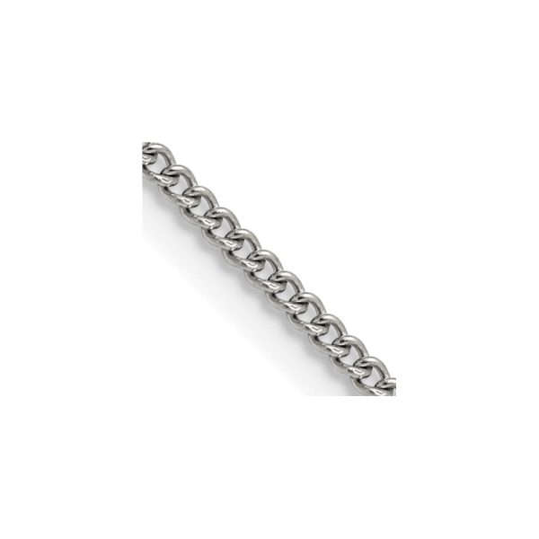 Stainless Steel Polished 2.25mm 20in Round Curb Chain