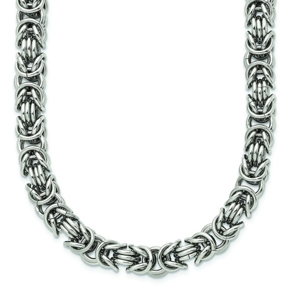 Stainless Steel Polished Fancy Link 18in Necklace