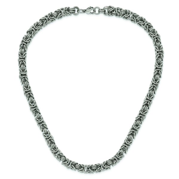 Stainless Steel Polished Fancy Link 18in Necklace - Image 4