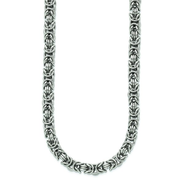 Stainless Steel Polished Fancy Link 18in Necklace - Image 2