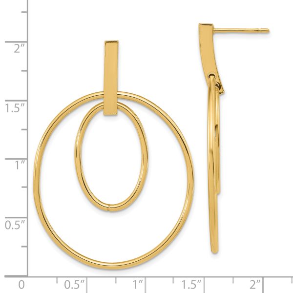 14k Polished Post Dangle Earrings - Image 3