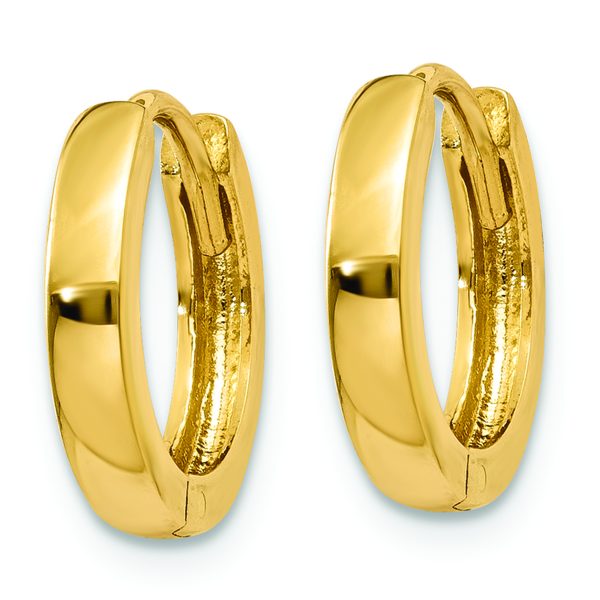 14k 2.25mm Round Hinged Hoop Earrings - Image 2