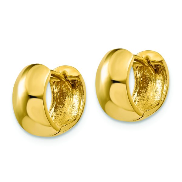 14k Round Hinged Hoop Earrings - Image 2