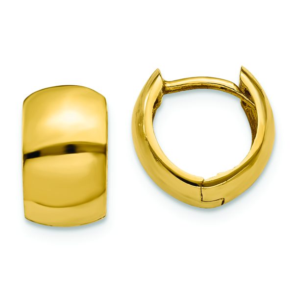 14k Round Hinged Hoop Earrings