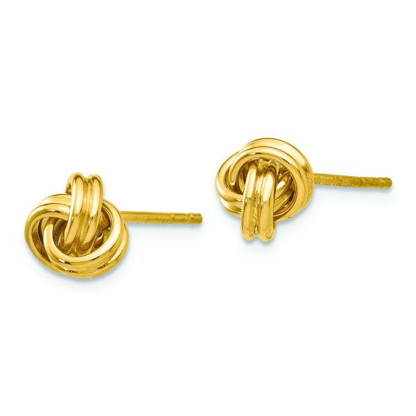 14K Love Knot Post Earrings - Image 2