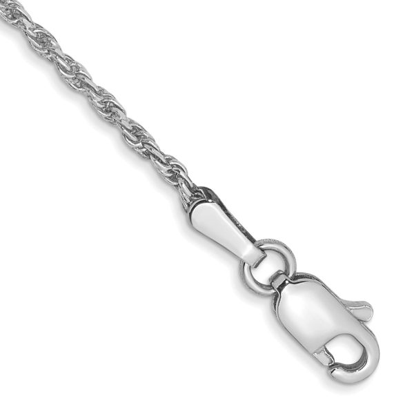 14k WG 1.30mm D/C Machine-made Rope Chain