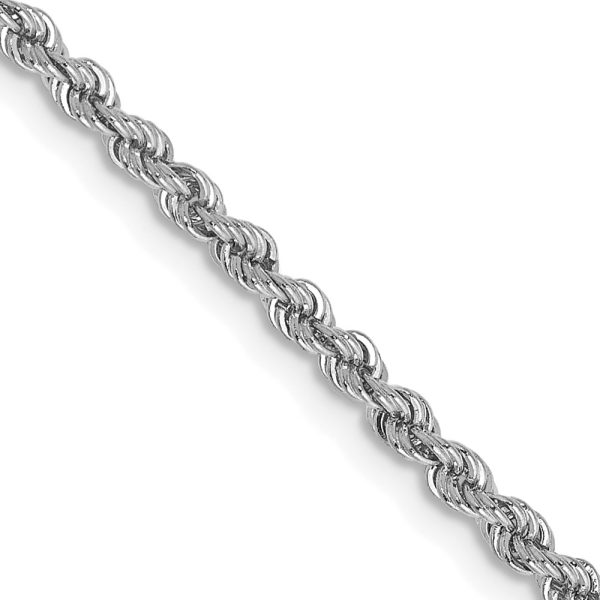 14k WG 2.25mm Regular Rope Chain