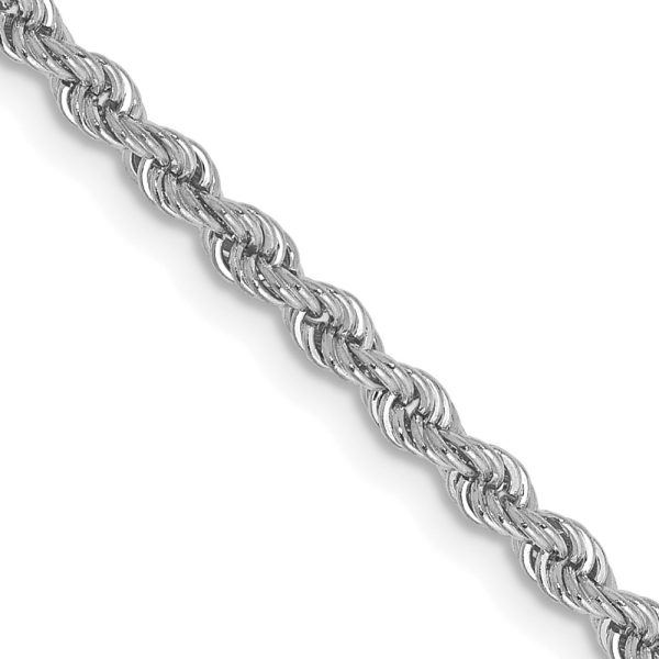 14k WG 2.5mm Regular Rope Chain