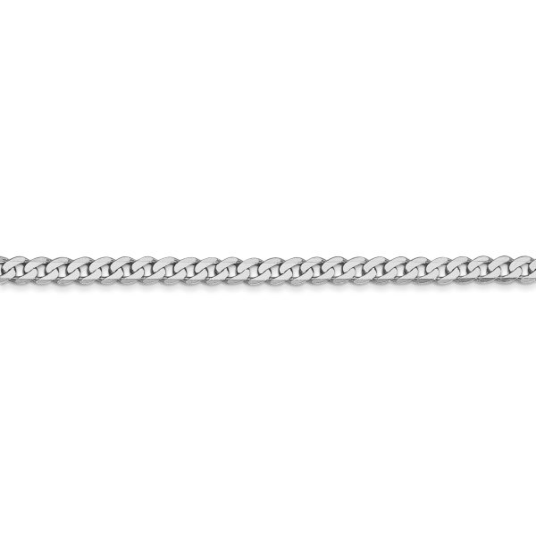 14k WG 2.9mm Flat Beveled Curb Chain - Image 2