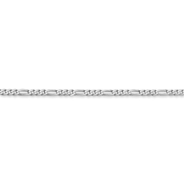 14k WG 2.25mm Flat Figaro Chain - Image 2