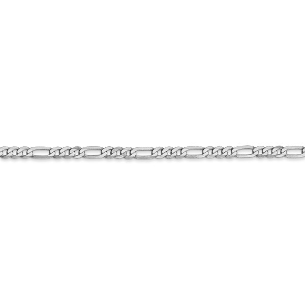 14k WG 2.75mm Flat Figaro Chain - Image 2