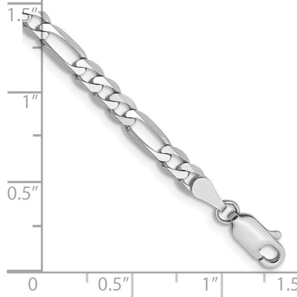 14k WG 4mm Flat Figaro Chain - Image 2