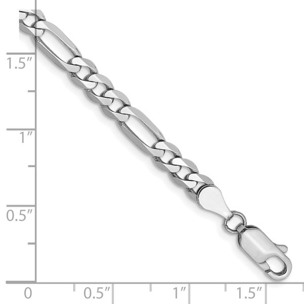 14k WG 4.5mm Flat Figaro Chain - Image 2