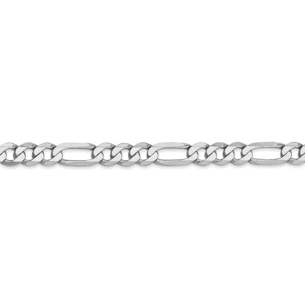 14k WG 5.5mm Flat Figaro Chain - Image 2