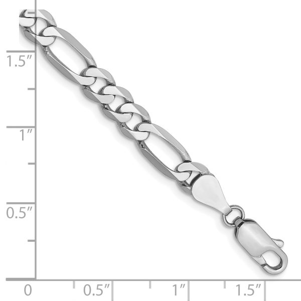 14k WG 5.5mm Flat Figaro Chain - Image 2