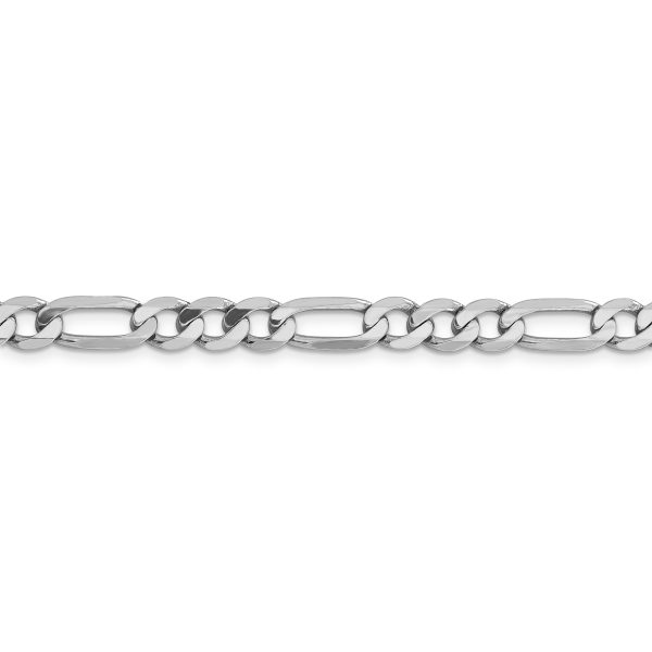 14k WG 6mm Flat Figaro Chain - Image 2