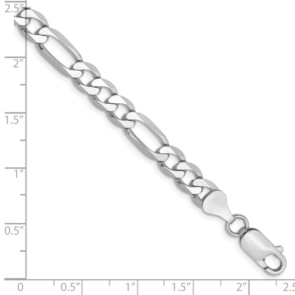 14k WG 6mm Flat Figaro Chain - Image 2