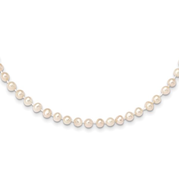 14k 4-5mm White Near Round Freshwater Cultured Pearl Necklace