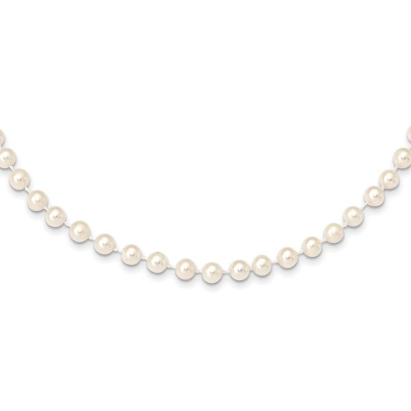 14k 5-6mm White Near Round Freshwater Cultured Pearl Necklace