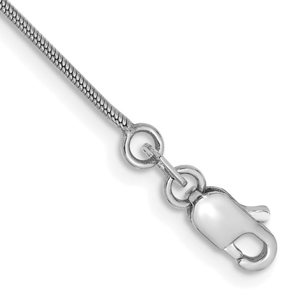 14k WG .9mm Round Snake Chain