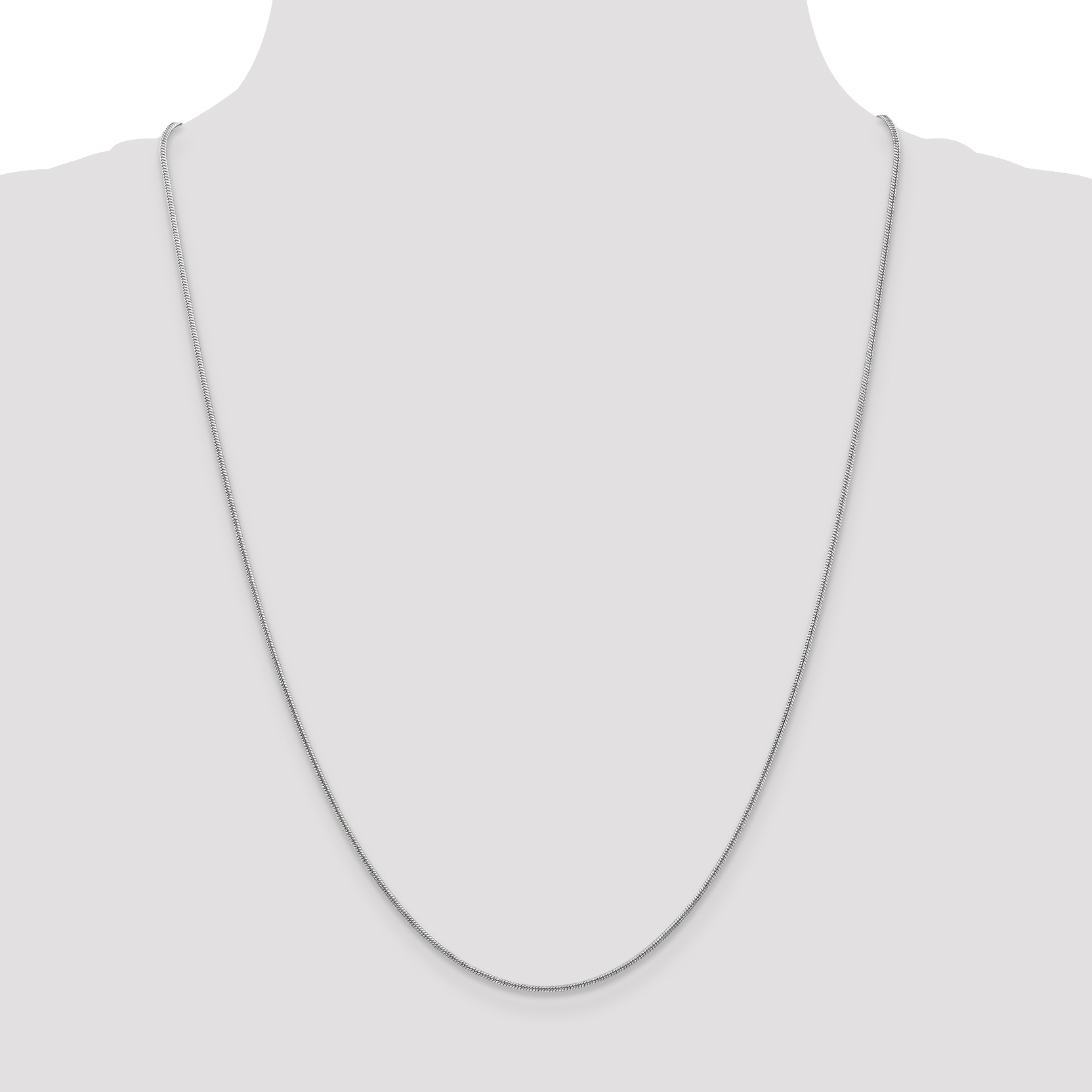 14k WG 1.4mm Round Snake Chain - Image 2