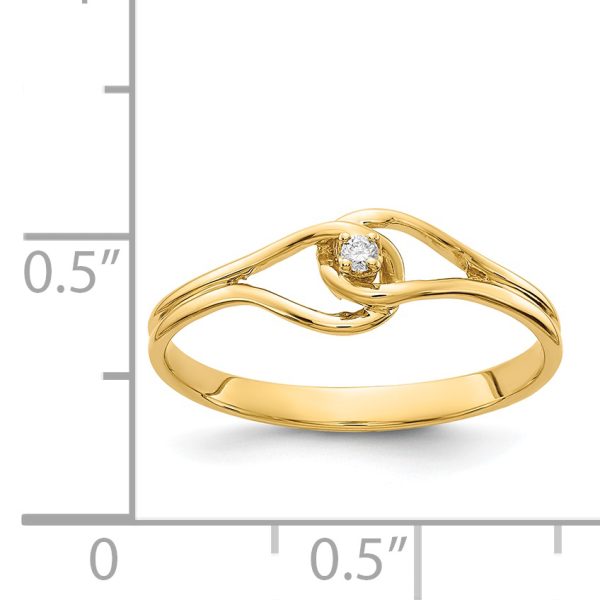 14k Polished AA Diamond Ring - Image 3