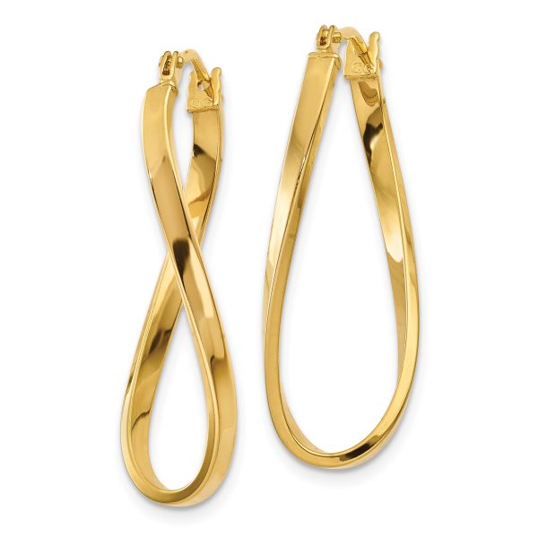 14k Small Twisted Earrings - Image 2