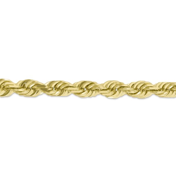 10k 10mm Diamond-cut Rope Chain - Image 2