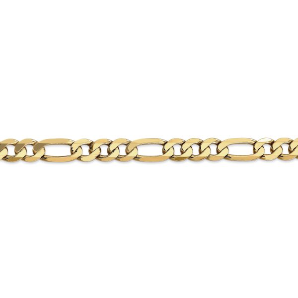 14k 7.5mm Flat Figaro Chain - Image 2