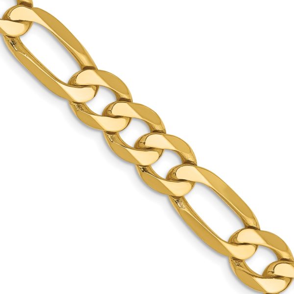 14k 7.5mm Flat Figaro Chain