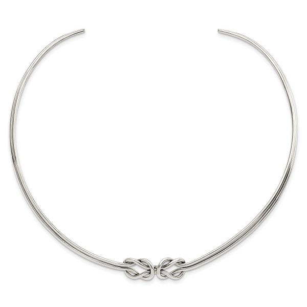 Sterling Silver Polished Knotted Neck Collar - Image 2