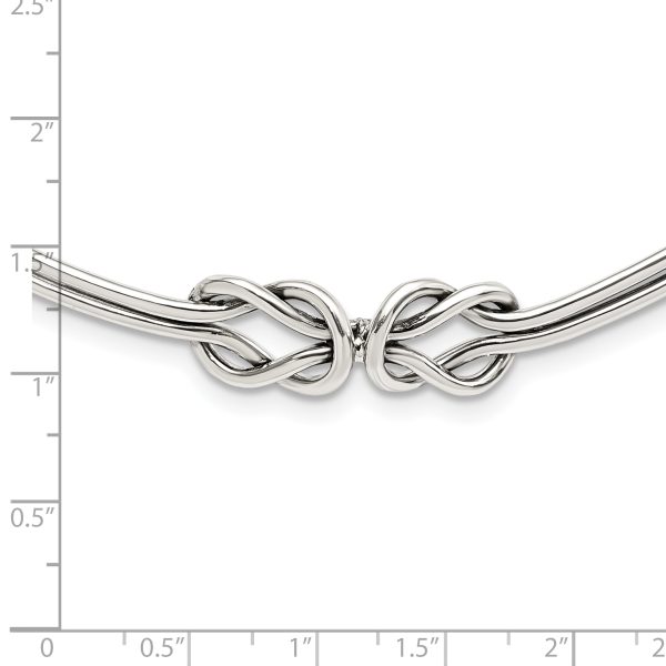 Sterling Silver Polished Knotted Neck Collar - Image 3