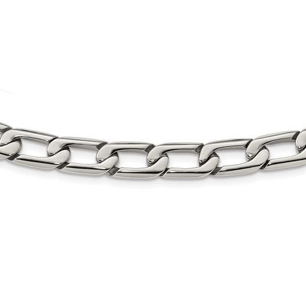 Stainless Steel Polished Open Link 24in Necklace