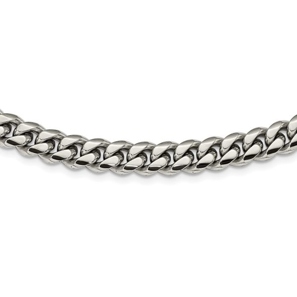 Stainless Steel Polished 24in Curb Chain Necklace